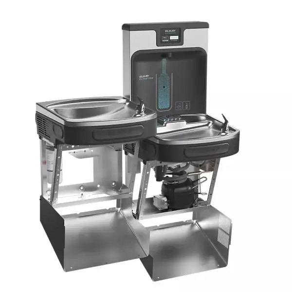ELKAY LZSTL8WSMP-W1 Enhanced Filtered Connected Bottle Filling Station & Bi-Level ADA Cooler