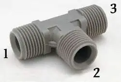 Zurn QT434T Tee - Qicktite Unassembled - 1/2 x (3/8 or 1/2) x 1/2