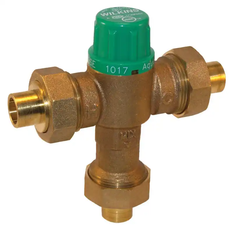Wilkins 34-ZW1017XL Aqua-Gard 3/4 Female Cast Bronze Thermostatic Mixing Valve Lead Free
