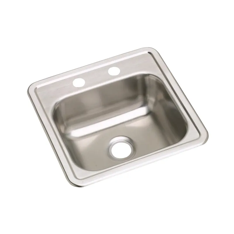 Elkay K115151 Dayton Stainless Steel 15 x 15 x 5-3/16, Single Bowl Drop-in Bar Sink
