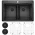 Blanco 440220-KIT 2B DU/MNT KITCH SINK W/ GRID & BSKT