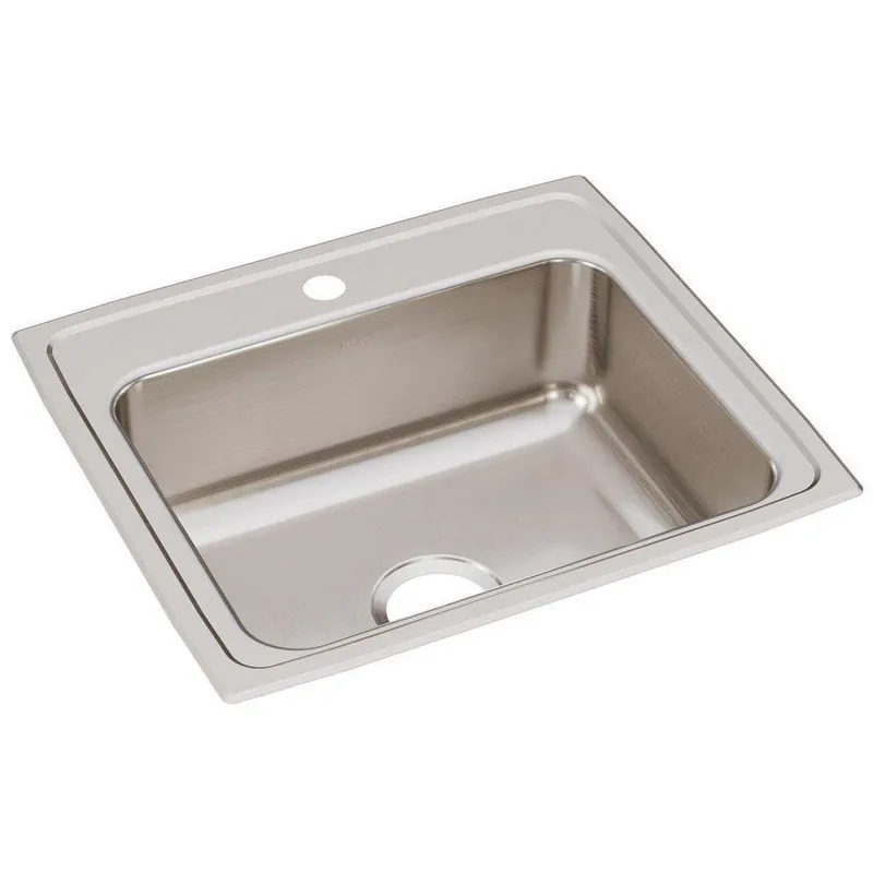Elkay LR22191 Lustertone Classic Stainless Steel 22 x 19-1/2 x 7-5/8, Single Bowl Drop-in Sink