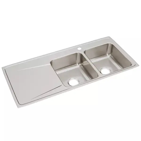 Elkay ILGR4822R1 SINK 48X22 1HL SS DBL BWL 18GA ILGR4822R1