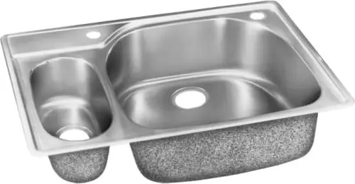 Elkay LCGR3322L1 Sink 33X22 1HL DBL BWL 18GA TYPE 304 SS