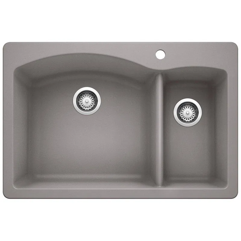Blanco 440198 Diamond 1-1/2 Double Bowl Dual Mount Kitchen Sink