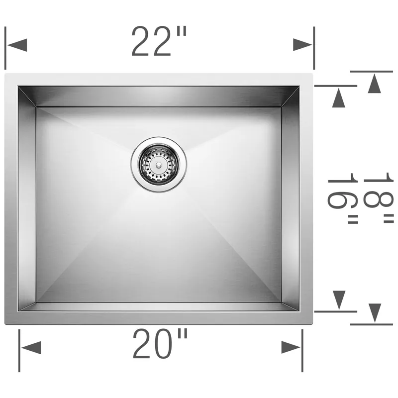 Blanco 516210 Precision 16 R0 Single Bowl Kitchen Sink