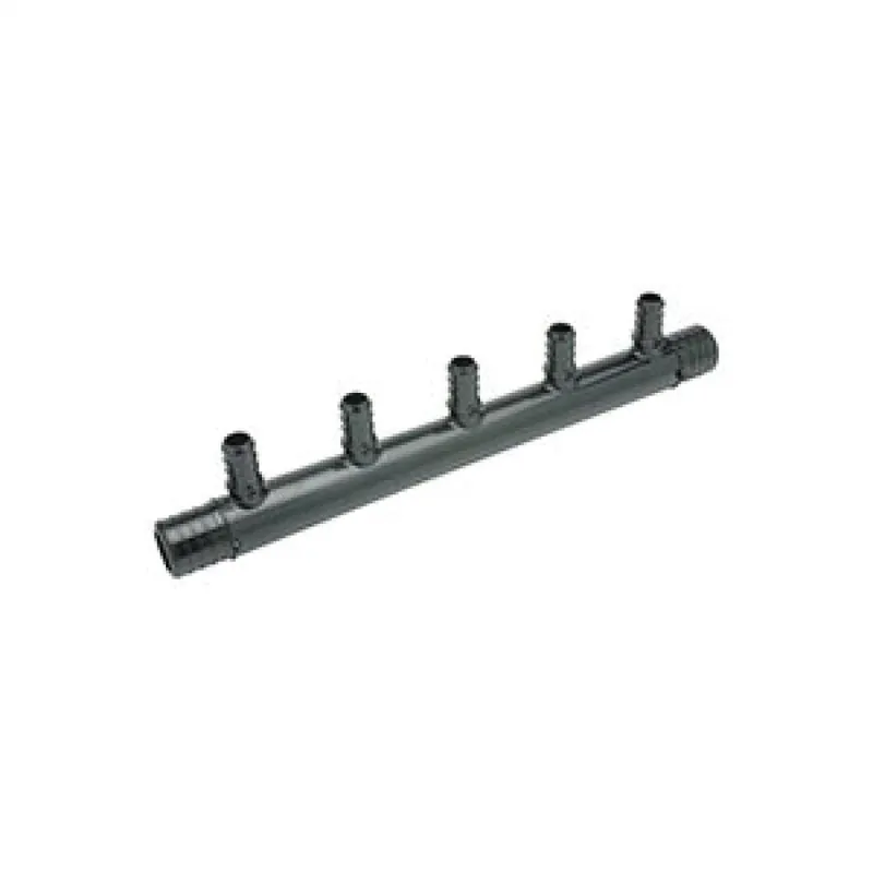 Zurn QPM553-5 Polymer Multi-port Tee - 1 PEX Crimp Inlet and Outlet w/ (5) 1/2 PEX