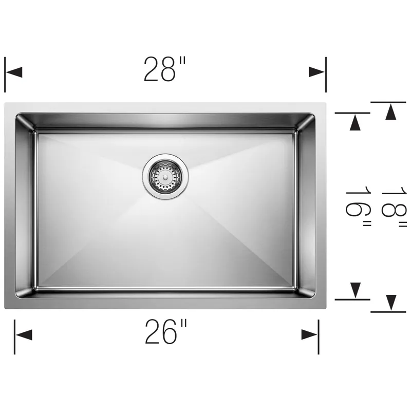 Blanco 524751 Cuvee R15 28 Single Bowl Kitchen Sink