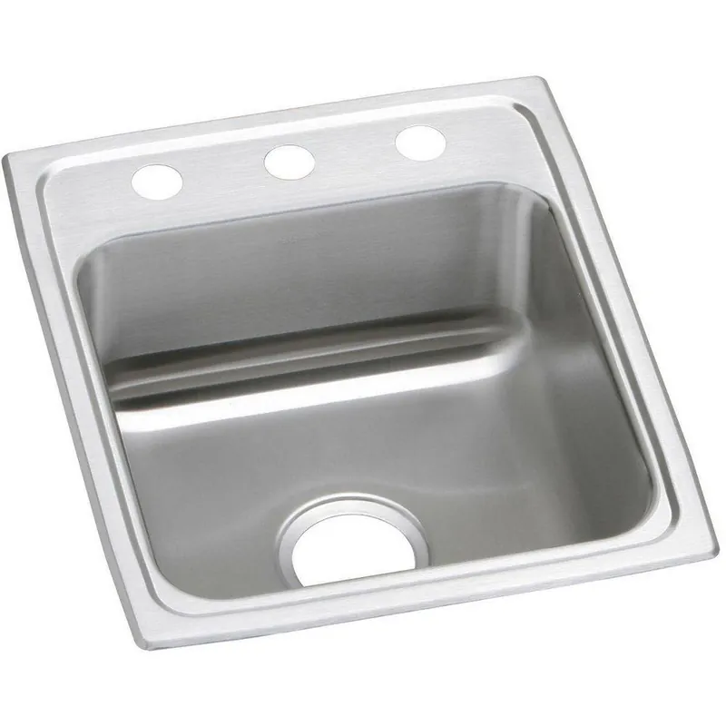 Elkay PSR17201 Lustertone 17 x 20 in. 1 Hole Drop-In Kitchen Sink