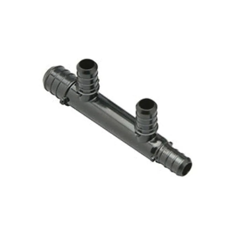 Zurn QPM43-3 Polymer Multi-port Tee - (1) 3/4 PEX Crimp Inlets with (3) 1/2 PEX Crimp