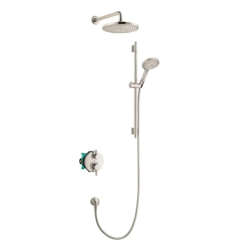 Hansgrohe 04915820 Raindance S Thermostatic Showerhead/Wallbar Set with Rough 2.5 GPM