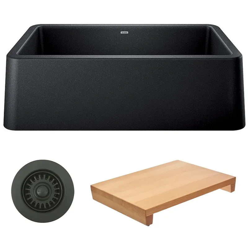 Blanco 401899-KIT Farmhouse Sink With Cutting Board And Basket