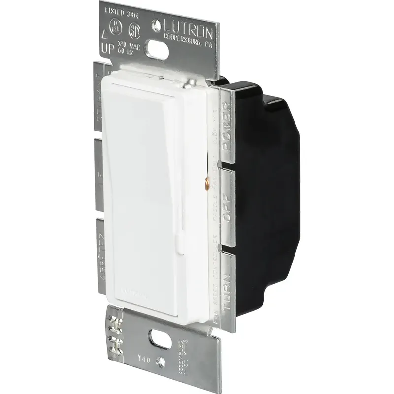 Lutron DVFSQ-FH-WH Lutron Diva 3-Speed 1.5A Fan Control Single-Pole/3-Way White