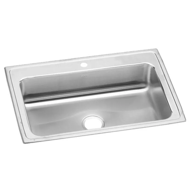 Elkay LRS33221 Lustertone Classic Stainless Steel 33 x 22 x 7-5/8 Single Bowl Drop-in Sink