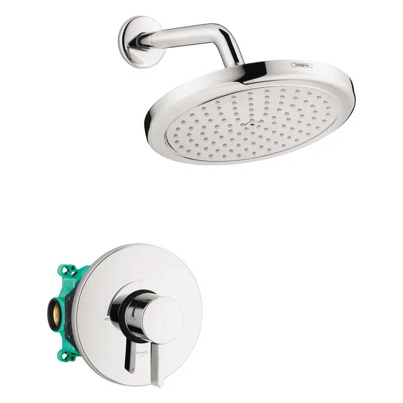 Hansgrohe 04909000 Croma Pressure Balance Shower Set with Rough 2.0 GPM in Chrome