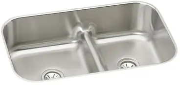 Elkay EAQDUH3421 Sink 34X21 Double Bowl Gourmet Undermount