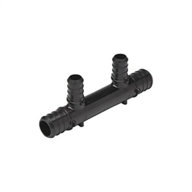 Zurn QPM443-2 Polymer Multi-port Tee - 3/4 PEX Crimp Inlet and Outlet w/ 2 1/2 P