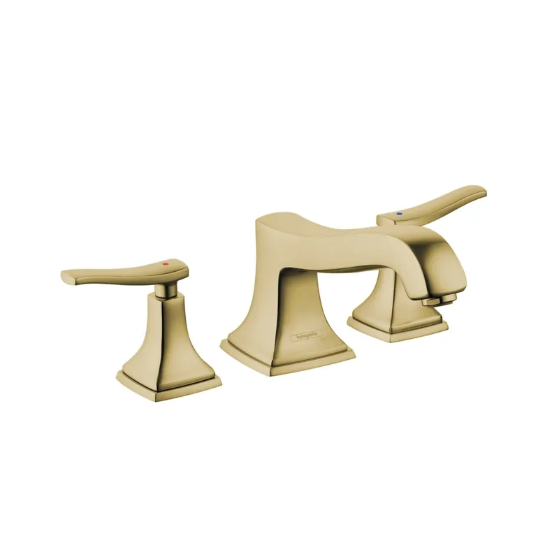 Hansgrohe 31428141 Metropol Classic 3-Hole Roman Tub Set Trim with Lever Handles in Brushed Bronze