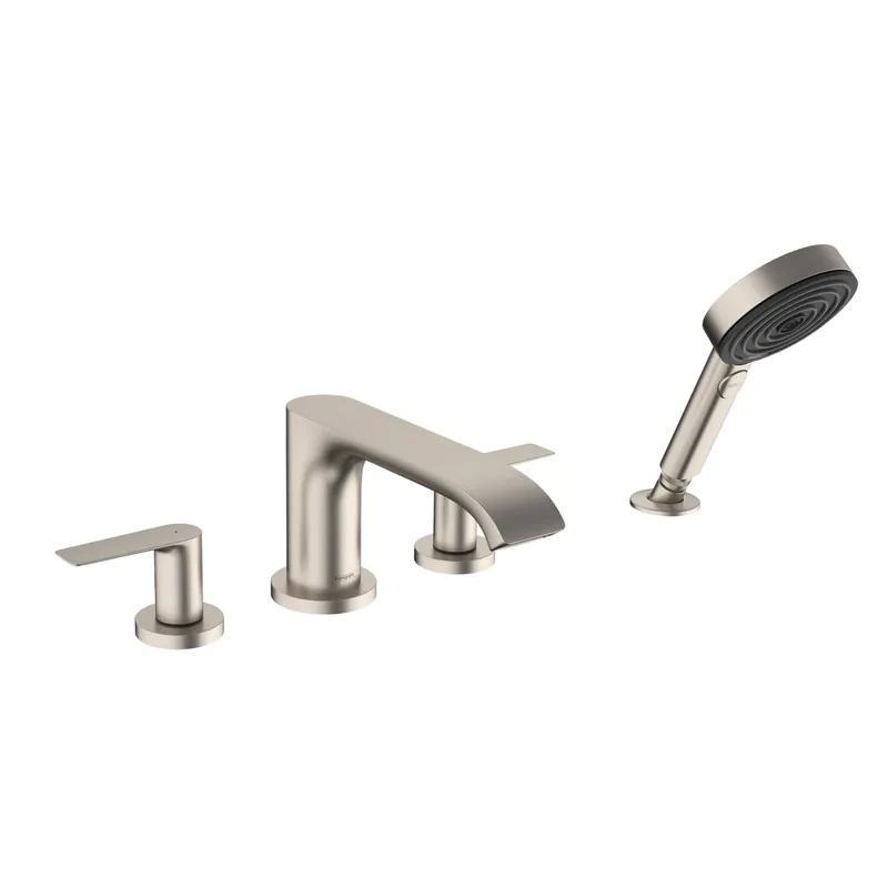 Hansgrohe 75443821 Vivenis 4-Hole Roman Tub Set Trim with 1.75 GPM Handshower in Brushed Nickel