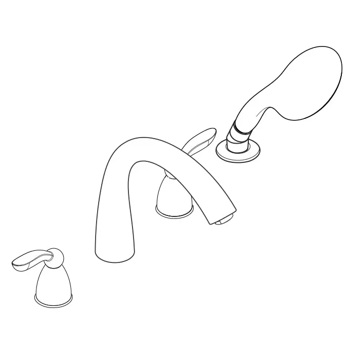 HanSGROHE 06876000 TRIM 06876000 PC INTERAKTIV S TUB FILLER W/HNDSHWR