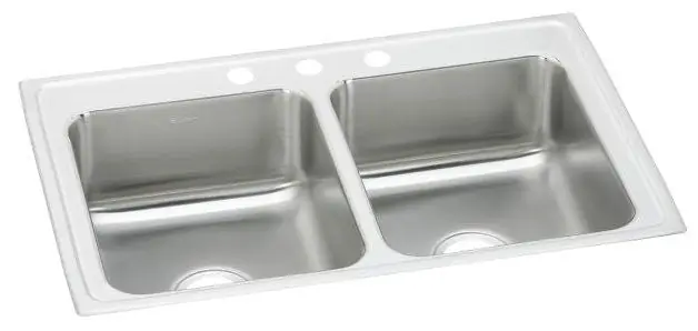 Elkay PSR33223 Celebrity Stainless Steel 33 X 22 X 7-1/2 Drop-In Kitchen Sink
