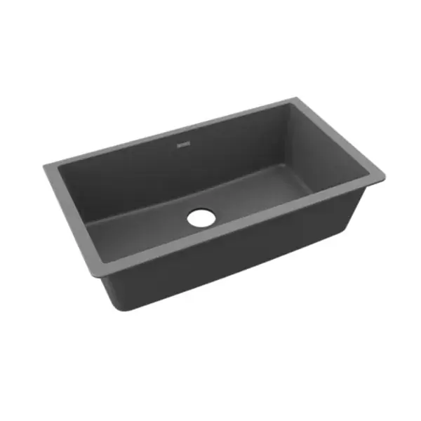 Elkay ELGRU13322GT0 Quartz Classic Graphite 33 x 18 7/16in Single Basin Undermount Quartz Kitchen Sink
