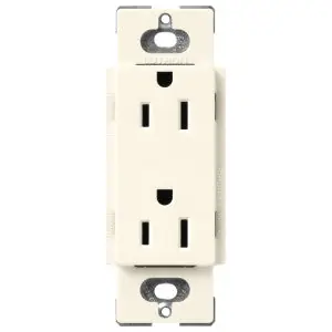 Lutron SCR-15-BI Straight Blade Receptacle 15 A 125 V Biscuit