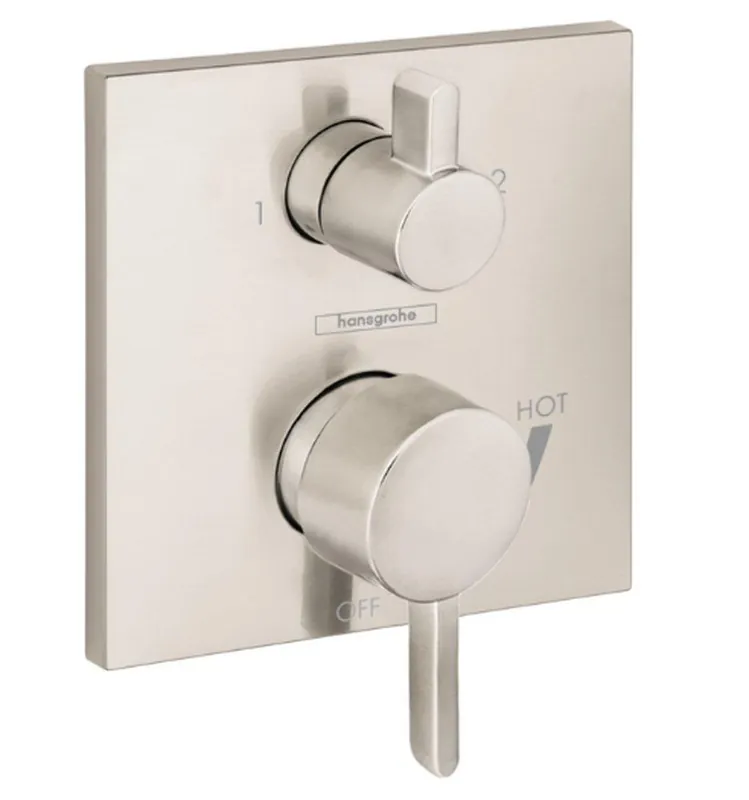 Hansgrohe 15862821 Ecostat Two Handle Pressure Balancing Valve Trim in Brushed Nickel
