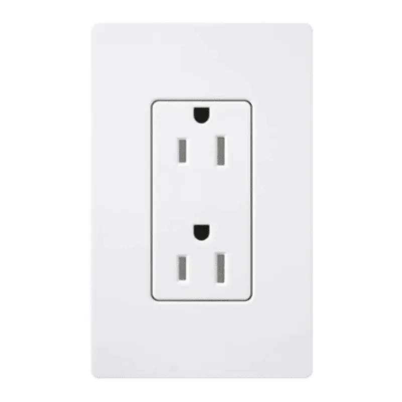 Lutron CARS-15-TR-WH Lutron Claro Tamper-Resistant Duplex Receptacle 15A 125V