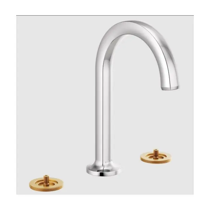 Delta 65306LF-PCLHP Brizo Kintsu Widespread Lavatory Faucet with Arc Spout - Less Handles 1.5 GPM