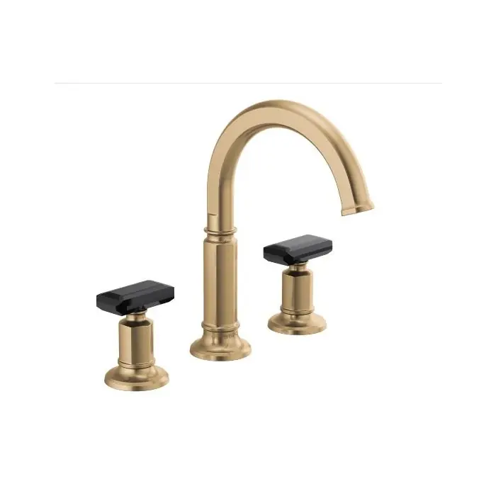 Delta 65376LF-GLLHP-ECO Brizo Invari: Widespread Lavatory Faucet with Arc Spout - Less Handles 1.2 GPM