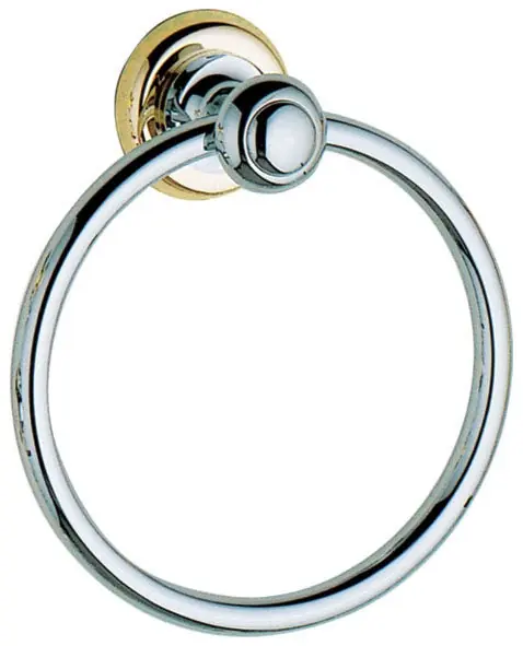 Delta Faucet 73046-CB Towel Ring Wall Mount Chrome Plated and Brilliance Polished Brass