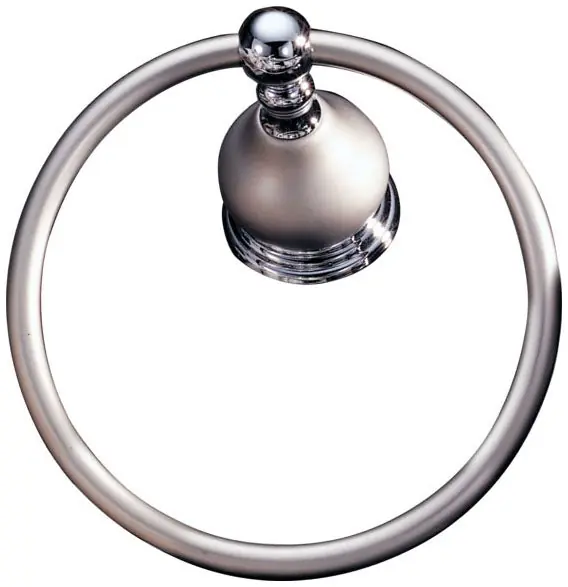Delta Faucet 74046-NC Towel Ring Wall Mount Chrome Pearl Nickel 6 Inch