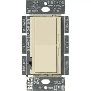 Lutron DVSCCL-153P-ES Diva LED+ Dimmer 150W LED or 600W Incandescent