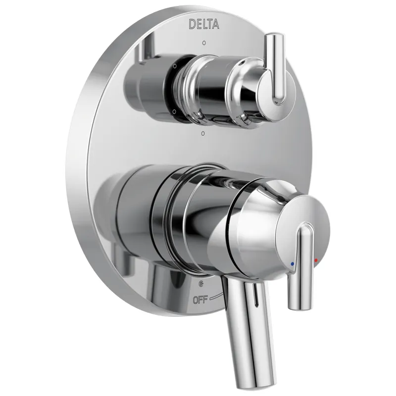Delta T27959 Contemporary Two Handle Monitor 17 Series Valve Trim with 6-Setting Integrated Diverter