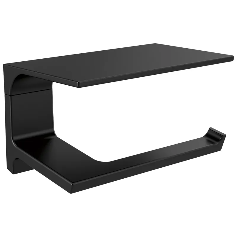 Delta 79956-BL Tissue Holder with Shelf in Matte Black