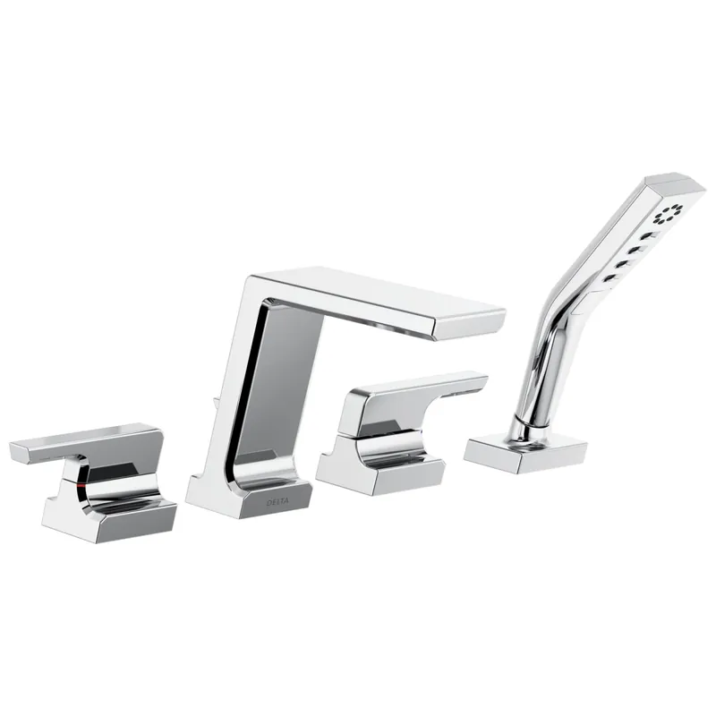 Delta T4799-PR Pivotal: Roman Tub with Hand Shower Trim in Lumicoat Chrome