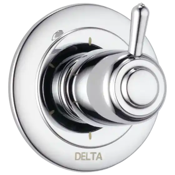 Delta T11900 Classic 3-Port Diverter Valve Trim, 6 Settings, Rough-In Kit R11000