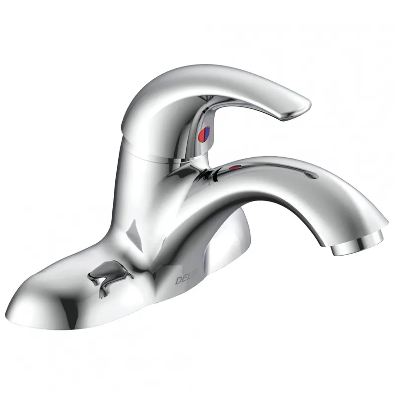 Delta 22C101 Single Handle Commercial Bathroom Faucet Less Pop-up Chrome