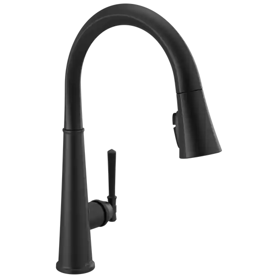 Delta 9182-BL-DST Emmeline Single Handle Pull Down Kitchen Faucet With ShieldSpray Diamond Seal ADA Compliant Matte Black * CLEARANCE *