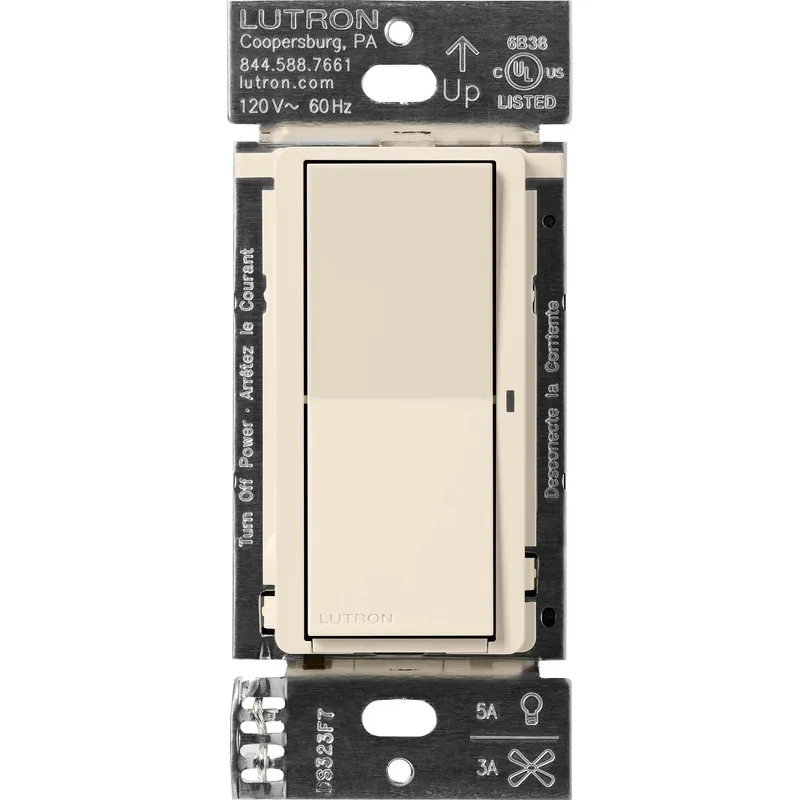Lutron DVRF-5NS-LA Claro Smart Switch for Caseta Smart Lighting