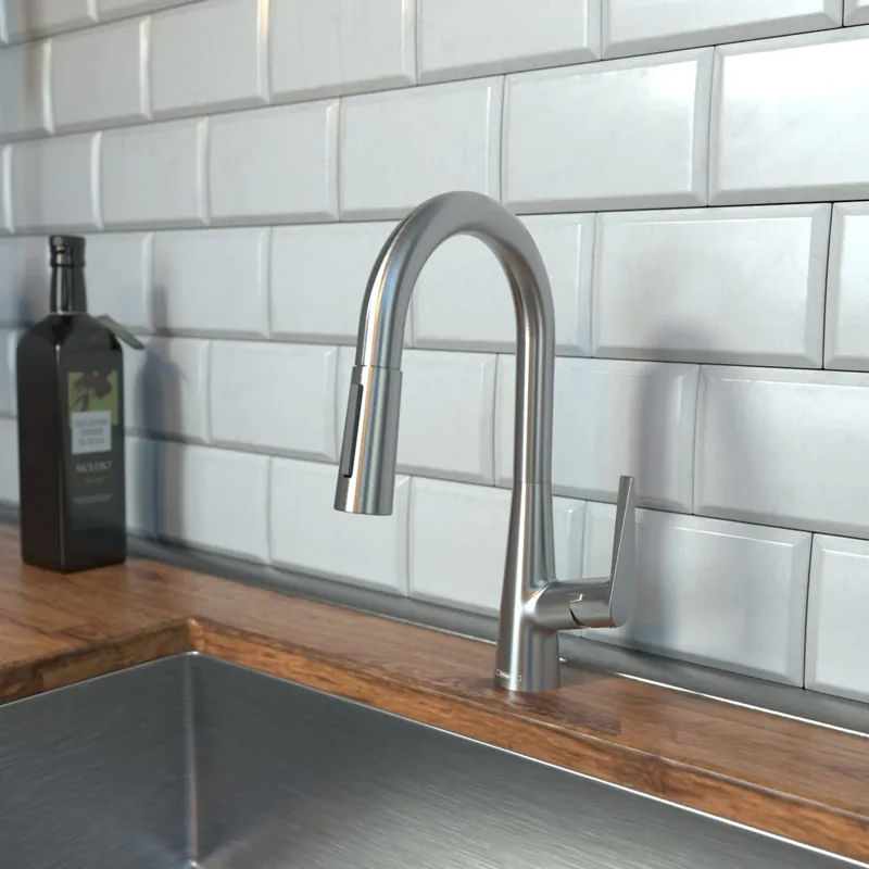 Hansgrohe 72815801 Talis S Prep Kitchen Faucet, 1.75 GPM in Stainless Steel Optic