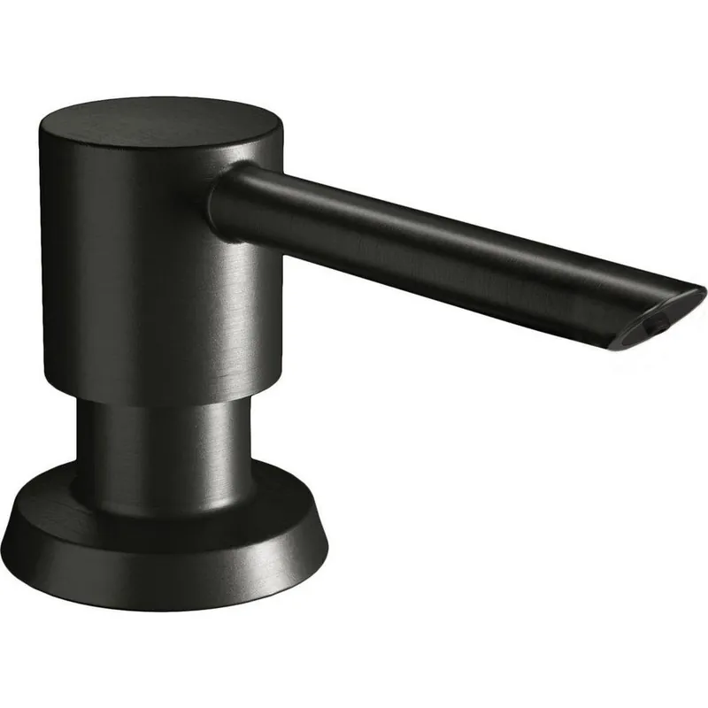 Elkay LK321BK Deck Mount Brass and Plastic Soap Dispenser Black Stainless