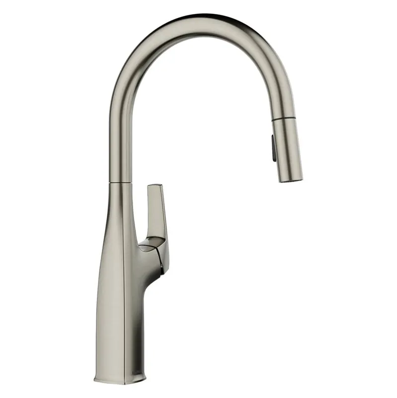BLANCO 443249 SINK FCT 443249 SATIN PLATINUM RIVANA 1.5 HIGH ARC PULL-DOWN