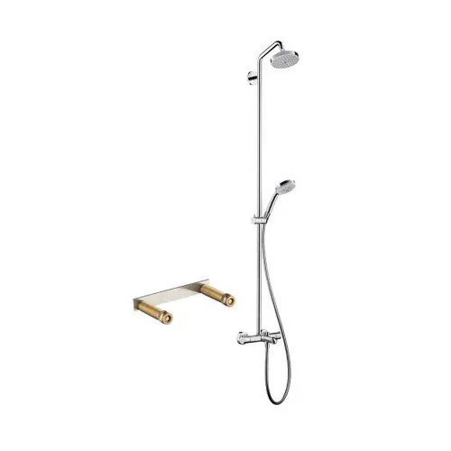 Hansgrohe KTS27143-16181CR-2 Showerpipe Kit Croma With Hand Shower Hose
