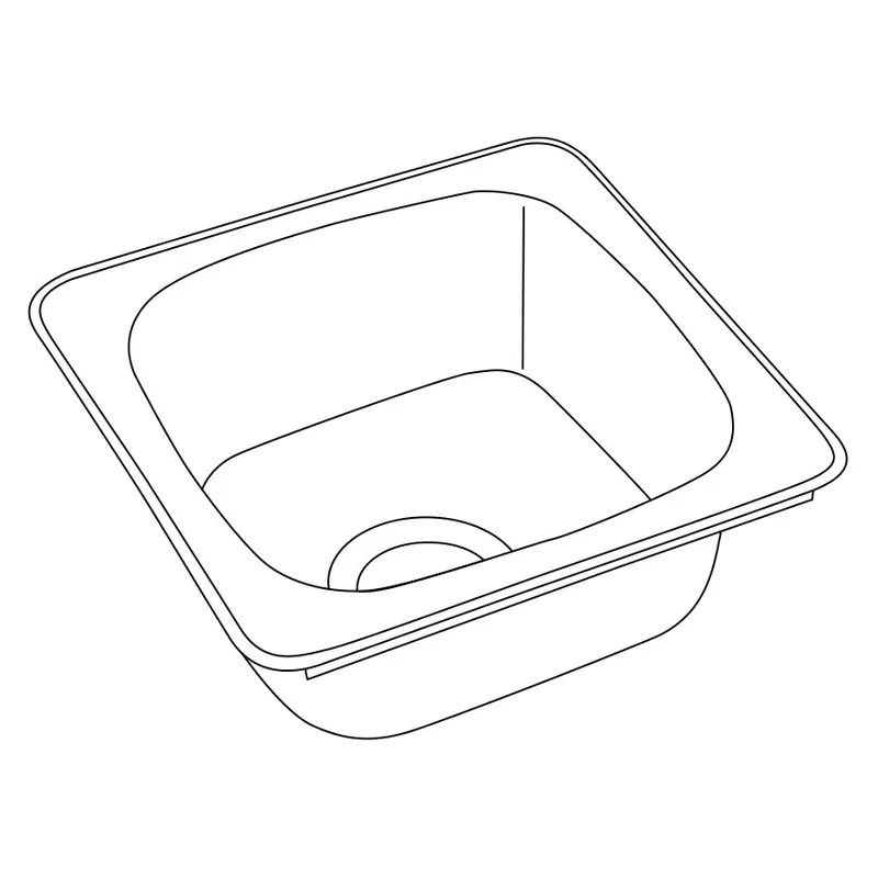 ELKAY SCF1515BS SINK 15X15 BRS SATIN 2-HL SCF1515BS