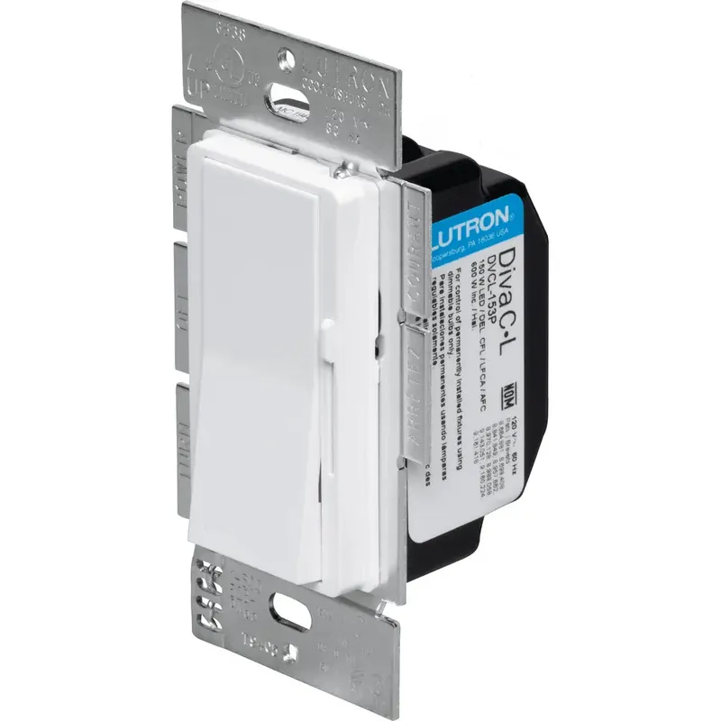 Lutron DVCL-153PH-WH Diva LED Dimmer Single-Pole/3-Way 120VAC