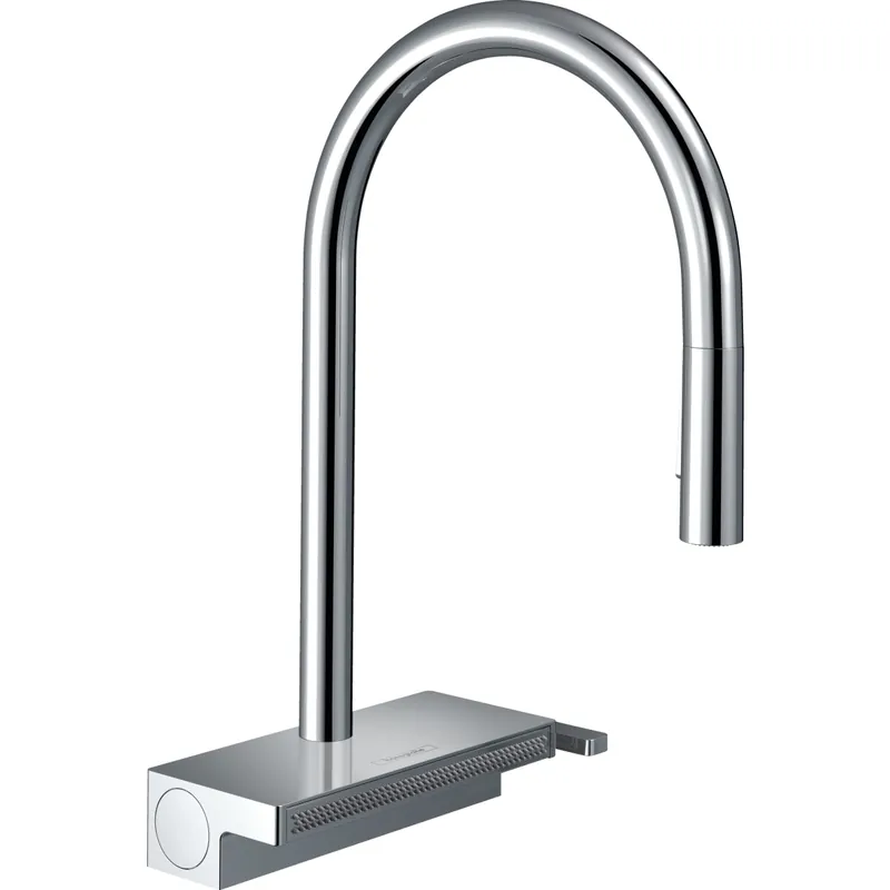 Hansgrohe 73837001 Aquno Select HighArc Kitchen Faucet, 3-Spray Pull-Down, 1.75 GPM in Chrome