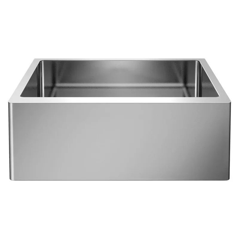 BLANCO 522215 Quatrus R15 25 x 19 in. No Hole Stainless Steel 1 Bowl Farmhouse Kitchen Sink