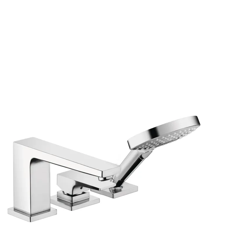 Hansgrohe 32556001 Metropol Two Handle Roman Tub Faucet with Handshower in Chrome (Trim Only)